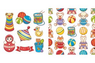 Children’s Toy: Element Seamless Pattern