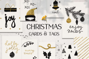 Christmas Holiday Cards Tags Set