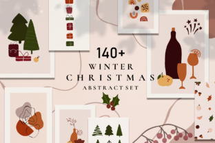 Christmas Winter Abstract Set: A Versatile Holiday Design Resource