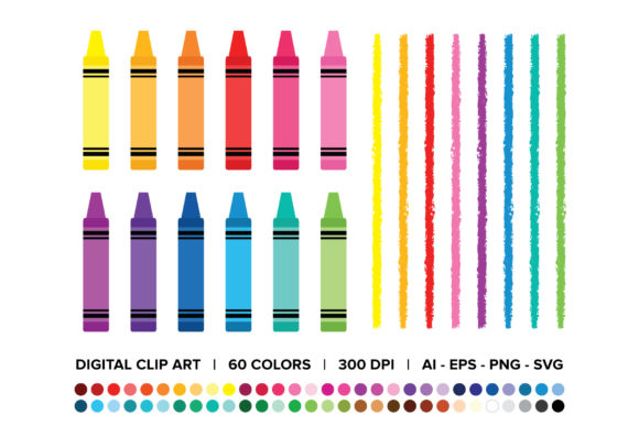 Crayon Border Clip Art Set