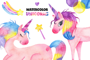 Cute Watercolor Unicorns Collection: A Magical Addition to Modern Creativity