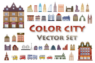 Set of Vector Flat Houses