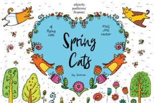 Spring Cats - 42 Objects