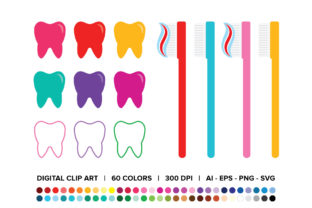 Tooth and Toothbrush Clip Art: A Versatile Resource for Designers and Educators