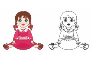 Vector Doll Cartoon: A Versatile Children’s Toy for Creative Projects
