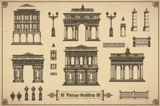 Vintage Building Vector Sets for Creative Professionals