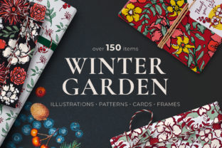 Winter Floral Patterns Illustrations: A Festive Collection for Creative Projects